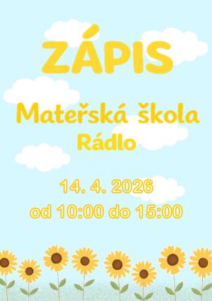 zápis MŠ Rádlo