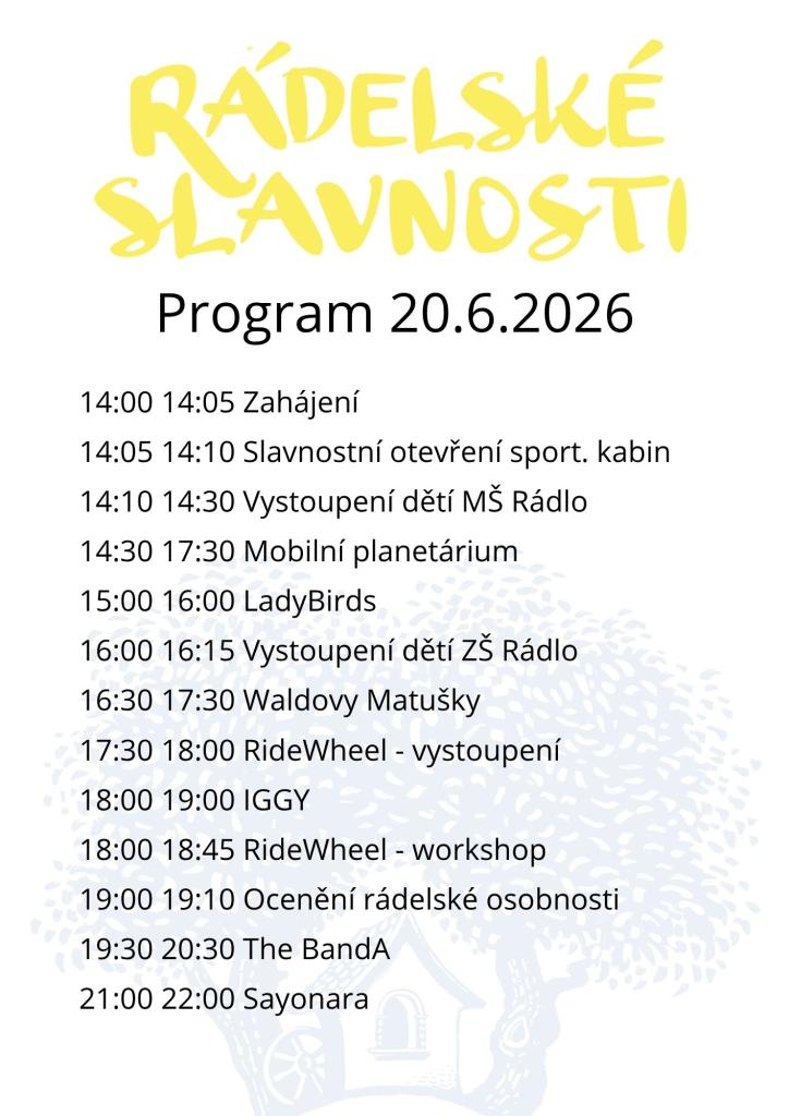 program rádelské slavnosti